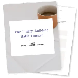30-Day English Vocabulary Habit Tracker